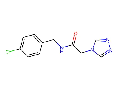 N-(4-chlorobenzyl)-2-(4H-1,2,4-triazol-4-yl)acetamide structure