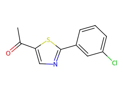1-(2-(3-Chlorophenyl)thiazol-5-yl)ethanone structure