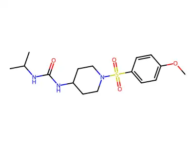 N-isopropyl-N'-{1-[(4-methoxyphenyl)sulfonyl]-4-piperidinyl}urea structure