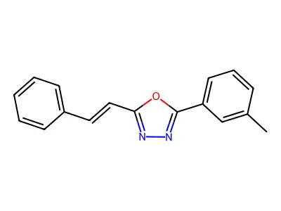 2-(3-Methylphenyl)-5-(2-phenylethenyl)-1,3,4-oxadiazole structure