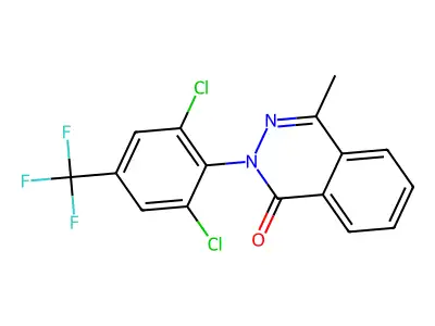 2-[2,6-Dichloro-4-(trifluoromethyl)phenyl]-4-methylphthalazin-1-one structure