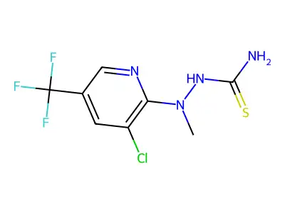 2-[3-Chloro-5-(trifluoromethyl)-2-pyridinyl]-2-methyl-1-hydrazinecarbothioamide structure