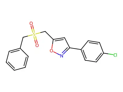 Benzyl [3-(4-chlorophenyl)-5-isoxazolyl]methyl sulfone structure