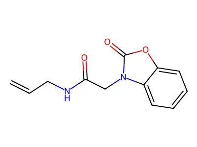 N-allyl-2-[2-oxo-1,3-benzoxazol-3(2H)-yl]acetamide structure