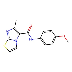 N-(4-methoxyphenyl)-6-methylimidazo[2,1-b][1,3]thiazole-5-carboxamide structure