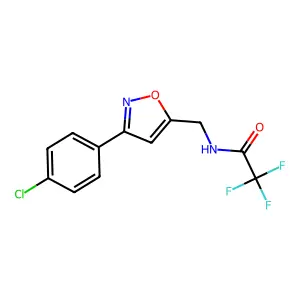 N-{[3-(4-chlorophenyl)-5-isoxazolyl]methyl}-2,2,2-trifluoroacetamide structure