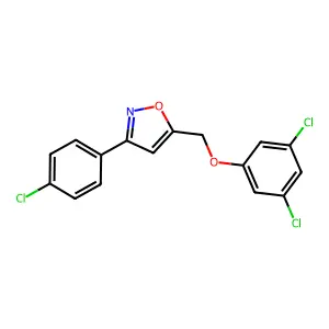 3-(4-Chlorophenyl)-5-[(3,5-dichlorophenoxy)methyl]-1,2-oxazole structure