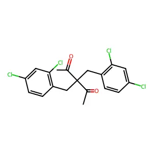 3,3-Bis[(2,4-dichlorophenyl)methyl]pentane-2,4-dione structure