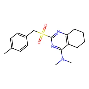 N,N-dimethyl-2-[(4-methylbenzyl)sulfonyl]-5,6,7,8-tetrahydro-4-quinazolinamine structure