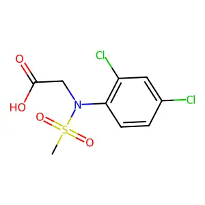 N-(2,4-dichlorophenyl)-N-(methylsulfonyl)glycine structure