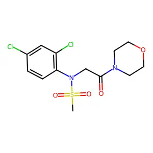 N-(2,4-dichlorophenyl)-N-[2-(morpholin-4-yl)-2-oxoethyl]methanesulfonamide structure