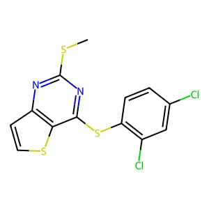 4-[(2,4-Dichlorophenyl)sulfanyl]-2-(methylsulfanyl)thieno[3,2-d]pyrimidine structure