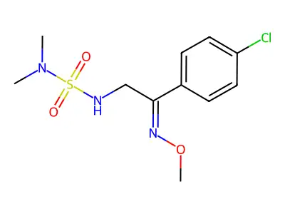 1-chloro-4-[C-[(dimethylsulfamoylamino)methyl]-N-methoxycarbonimidoyl]benzene structure