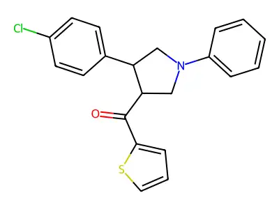 [4-(4-chlorophenyl)-1-phenyltetrahydro-1H-pyrrol-3-yl](2-thienyl)methanone structure