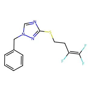 1-Benzyl-3-(3,4,4-trifluorobut-3-enylsulfanyl)-1,2,4-triazole structure