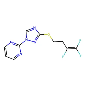 2-{3-[(3,4,4-trifluoro-3-butenyl)sulfanyl]-1H-1,2,4-triazol-1-yl}pyrimidine structure