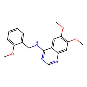6,7-dimethoxy-N-[(2-methoxyphenyl)methyl]quinazolin-4-amine structure
