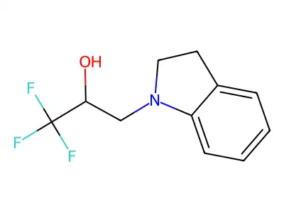 3-(2,3-dihydro-1H-indol-1-yl)-1,1,1-trifluoropropan-2-ol structure