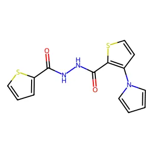 3-(1H-pyrrol-1-yl)-N'-(2-thienylcarbonyl)-2-thiophenecarbohydrazide structure