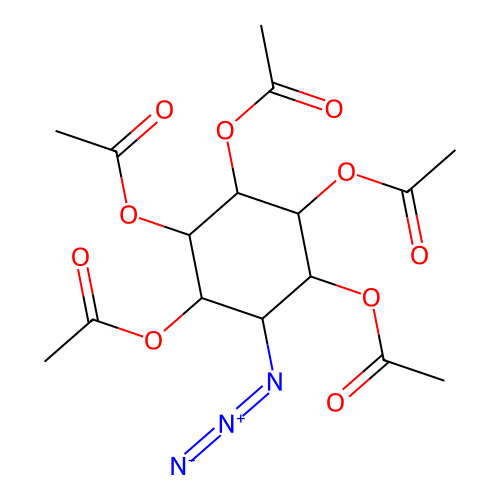 (2,3,4,5-Tetraacetyloxy-6-azidocyclohexyl) acetate structure