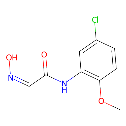 (2E)-N-(5-chloro-2-methoxyphenyl)-2-(hydroxyimino)acetamide structure