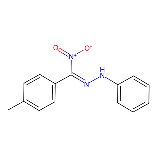 N-[[(4-methylphenyl)-nitromethylidene]amino]aniline structure