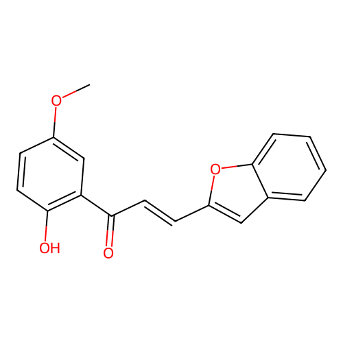 3-(1-Benzofuran-2-yl)-1-(2-hydroxy-5-methoxyphenyl)-2-propen-1-one structure