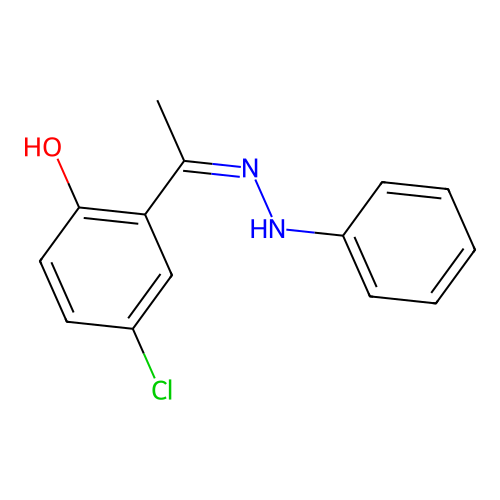 2-(N-anilino-C-methylcarbonimidoyl)-4-chlorophenol structure