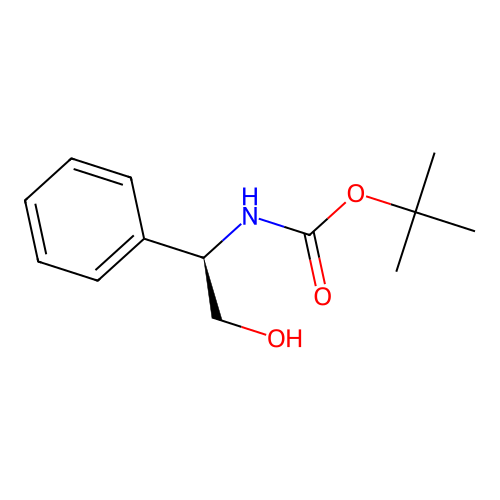 Carbamic acid, N-((1R)-2-hydroxy-1-phenylethyl)-, 1,1-dimethylethyl ester structure