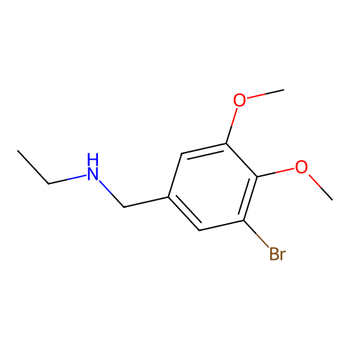 N-[(3-bromo-4,5-dimethoxyphenyl)methyl]ethanamine structure