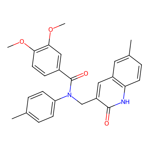 N-((2-hydroxy-6-methylquinolin-3-yl)methyl)-3,4-dimethoxy-N-(p-tolyl)benzamide structure