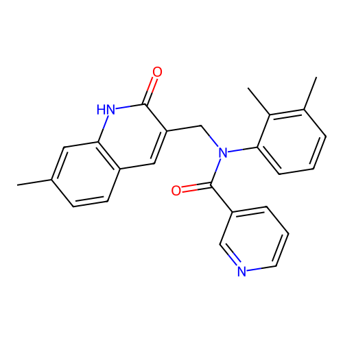 N-(2,3-dimethylphenyl)-N-((2-hydroxy-7-methylquinolin-3-yl)methyl)nicotinamide structure