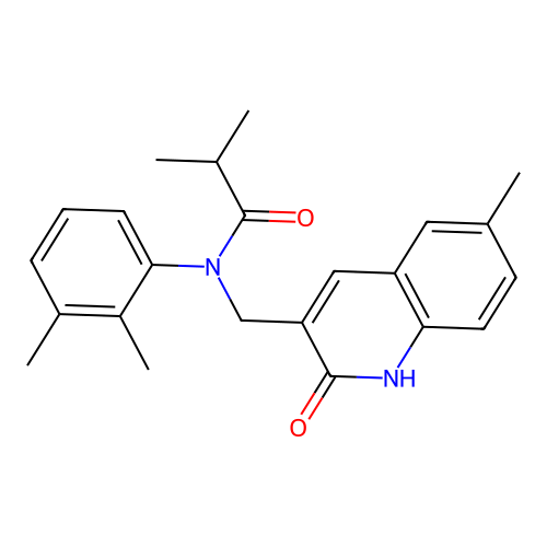 N-(2,3-dimethylphenyl)-N-((2-hydroxy-6-methylquinolin-3-yl)methyl)isobutyramide structure