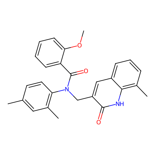 N-(2,4-dimethylphenyl)-2-methoxy-N-[(8-methyl-2-oxo-1H-quinolin-3-yl)methyl]benzamide structure