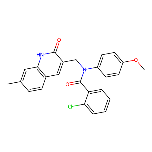 2-chloro-N-((2-hydroxy-7-methylquinolin-3-yl)methyl)-N-(4-methoxyphenyl)benzamide structure