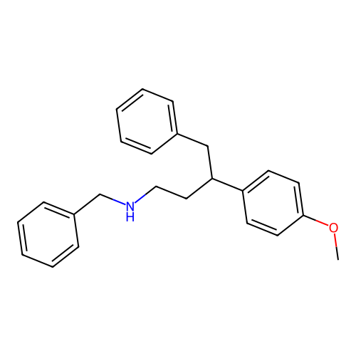 N-benzyl-3-(4-methoxyphenyl)-4-phenylbutan-1-amine structure