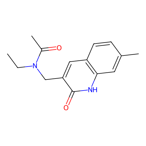 N-ethyl-N-[(7-methyl-2-oxo-1,2-dihydroquinolin-3-yl)methyl]acetamide structure