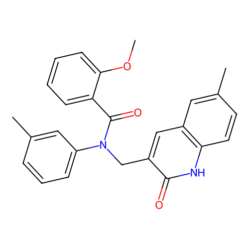 N-((2-hydroxy-6-methylquinolin-3-yl)methyl)-2-methoxy-N-(m-tolyl)benzamide structure