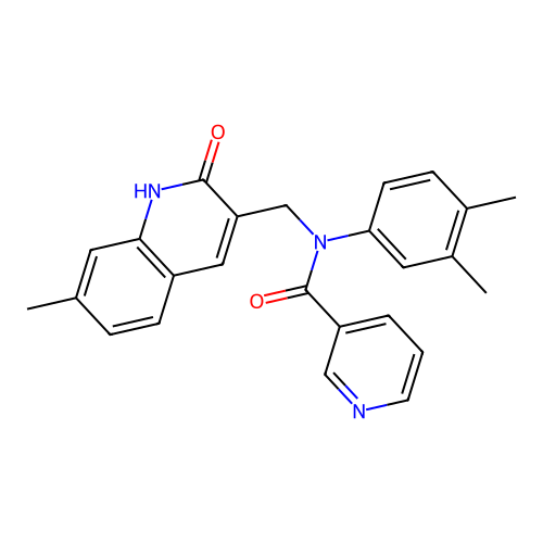 N-(3,4-dimethylphenyl)-N-((2-hydroxy-7-methylquinolin-3-yl)methyl)nicotinamide structure