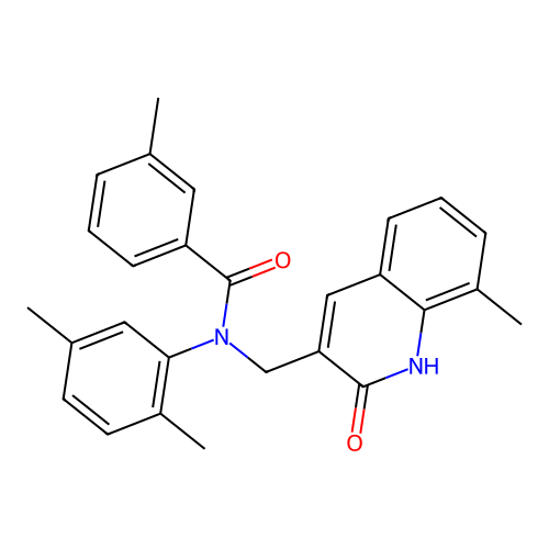 N-(2,5-dimethylphenyl)-N-((2-hydroxy-8-methylquinolin-3-yl)methyl)-3-methylbenzamide structure