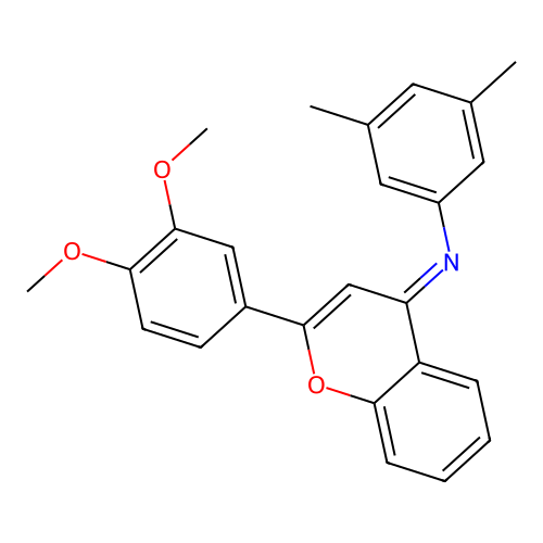 N-[(4E)-2-(3,4-dimethoxyphenyl)-4H-chromen-4-ylidene]-3,5-dimethylaniline structure