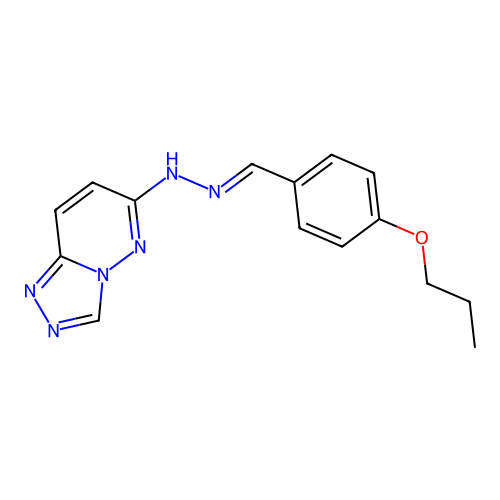 6-[(2E)-2-(4-propoxybenzylidene)hydrazinyl][1,2,4]triazolo[4,3-b]pyridazine structure