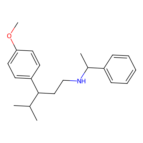 3-(4-methoxyphenyl)-4-methyl-N-(1-phenylethyl)pentan-1-amine structure