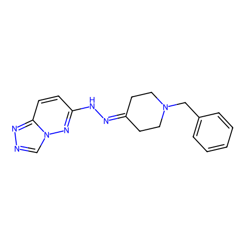 6-[2-(1-Benzylpiperidin-4-ylidene)hydrazinyl][1,2,4]triazolo[4,3-b]pyridazine structure
