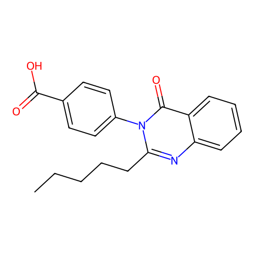 4-(4-oxo-2-pentylquinazolin-3(4H)-yl)benzoic acid structure