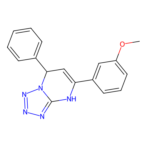 5-(3-Methoxyphenyl)-7-phenyl-3,7-dihydrotetrazolo[1,5-a]pyrimidine structure