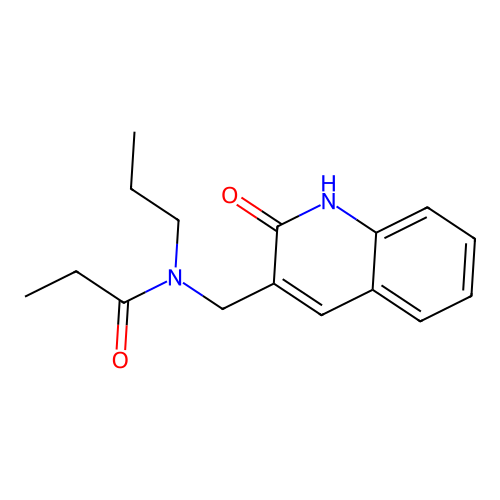 N-[(2-oxo-1,2-dihydroquinolin-3-yl)methyl]-N-propylpropanamide structure