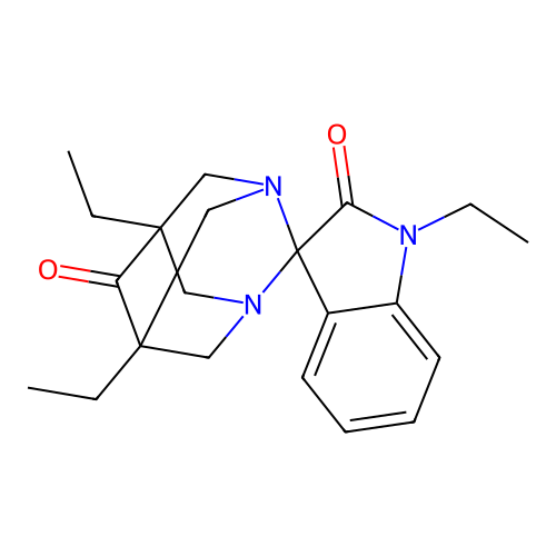 (5s,7s)-1',5,7-Triethyl-1,3-diazaspiro[adamantane-2,3'-indoline]-2',6-dione structure