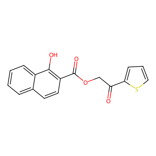 2-Oxo-2-(2-thienyl)ethyl 1-hydroxy-2-naphthoate structure