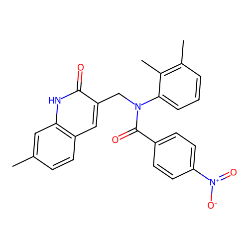N-(2,3-dimethylphenyl)-N-((2-hydroxy-7-methylquinolin-3-yl)methyl)-4-nitrobenzamide structure